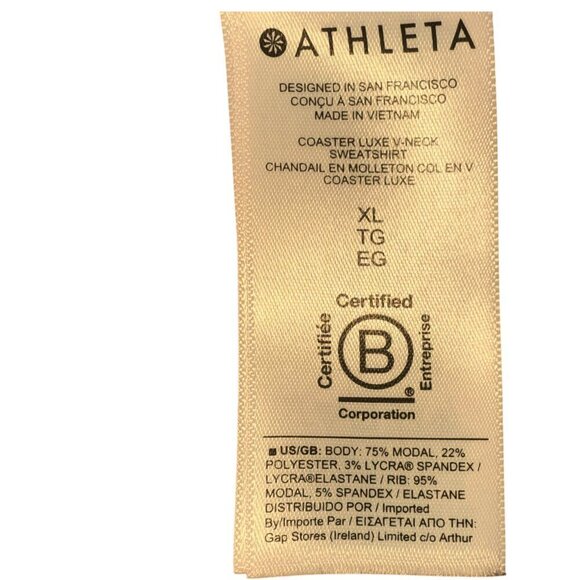 Athleta Coaster Luxe V Neck Pullover Sweatshirt Spiced Cabernet Size XL - Picture 2 of 8